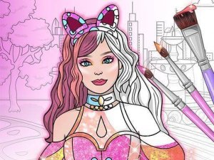 Dress Up Games & Coloring Book: Fashion Doll Designer