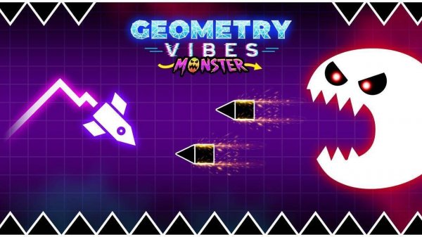 Geometry Vibes Monster: Arcade Space Dodge