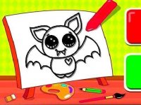 Easy Kids Coloring Bat: Fun Online Coloring Game