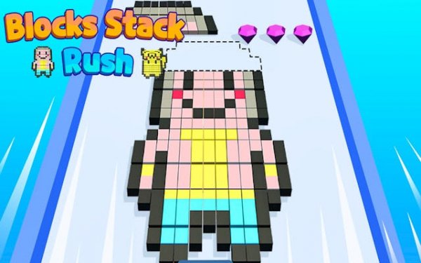 Blocks Stack Rush: Pixel Stacking Puzzle Online Game